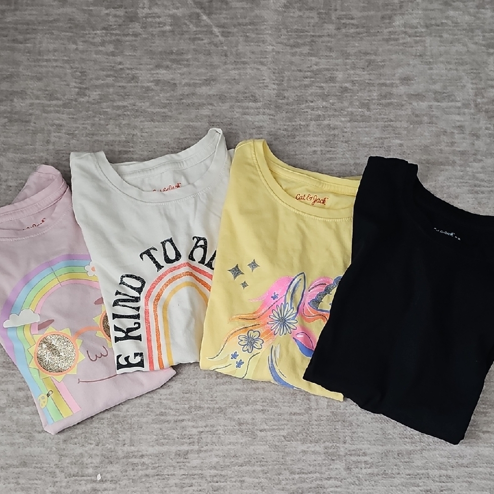 Cat & Jack White Tee with Red Logo